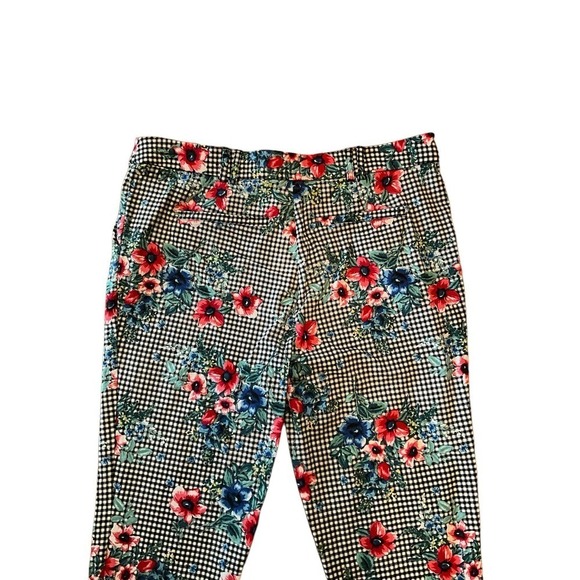 Jules & Leopold Capri Pant Women's L Multicolor Floral Elastic Waistband Pull-On - Picture 3 of 7